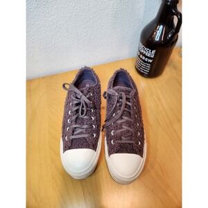 Converse All Star Low Top Teddy Fleece Bouclé Platform‎ Sneakers Women 7.5